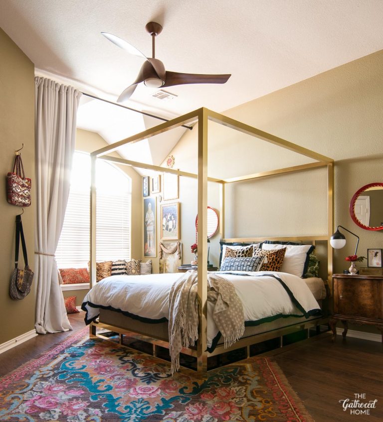 Master Bedroom Makeover: A Fan-tastic Finishing Touch - The Gathered Home
